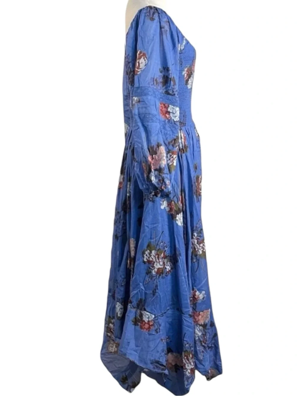 Free People Bohemian Witchy Fairy Morning Glory Maxi Dress Bluebell Medium NWT